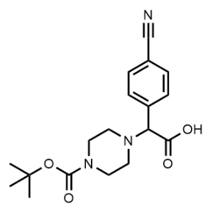 2-(4-(Tert-butoxycarbonyl)piperazin-1-yl)-2-(4-cyanophenyl)acetic acid|CS-0358670