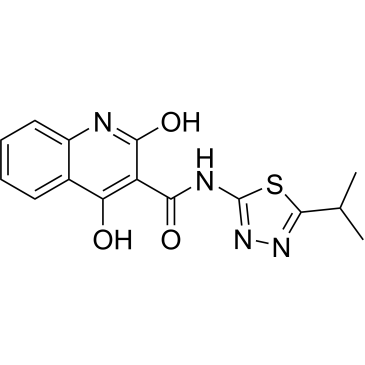 2,4-Dihydroxy-N-(5-isopropyl-1,3,4-thiadiazol-2-yl)quinoline-3-carboxamide|CS-0358975
