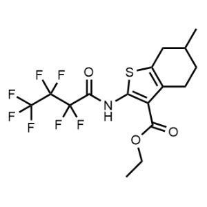 Ethyl 2-(2,2,3,3,4,4,4-heptafluorobutanamido)-6-methyl-4,5,6,7-tetrahydrobenzo[b]thiophene-3-carboxylate|CS-0361366