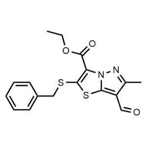 Ethyl 2-(benzylthio)-7-formyl-6-methylpyrazolo[5,1-b]thiazole-3-carboxylate|CS-0361422