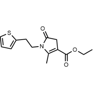 Ethyl 2-methyl-5-oxo-1-(2-(thiophen-2-yl)ethyl)-4,5-dihydro-1H-pyrrole-3-carboxylate|CS-0361460