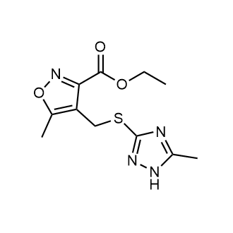 Ethyl 5-methyl-4-(((5-methyl-1H-1,2,4-triazol-3-yl)thio)methyl)isoxazole-3-carboxylate|CS-0361597