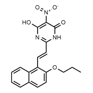 (E)-6-hydroxy-5-nitro-2-(2-(2-propoxynaphthalen-1-yl)vinyl)pyrimidin-4(3H)-one|CS-0363023