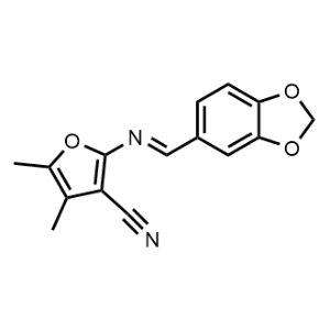 2-((Benzo[d][1,3]dioxol-5-ylmethylene)amino)-4,5-dimethylfuran-3-carbonitrile|CS-0363040