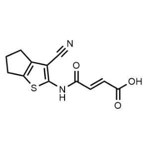 4-((3-cyano-5,6-dihydro-4H-cyclopenta[b]thiophen-2-yl)amino)-4-oxobut-2-enoic acid|CS-0363107