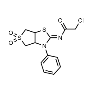 2-Chloro-N-(5,5-dioxido-3-phenyltetrahydrothieno[3,4-d]thiazol-2(3H)-ylidene)acetamide|CS-0363217