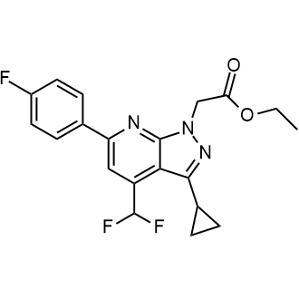 Ethyl 2-(3-cyclopropyl-4-(difluoromethyl)-6-(4-fluorophenyl)-1H-pyrazolo[3,4-b]pyridin-1-yl)acetate|CS-0364474