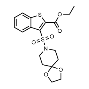 Ethyl 3-((1,4-dioxa-8-azaspiro[4.5]Decan-8-yl)sulfonyl)benzo[b]thiophene-2-carboxylate|CS-0365396