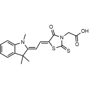 5-[2-(1,3-Dihydro-1,3,3-trimethyl-2H-indol-2-ylidene)ethylidene]-4-oxo-2-thioxo-3-thiazolidineacetic acid|CS-0367034