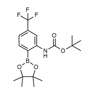 tert-Butyl (2-(4,4,5,5-tetramethyl-1,3,2-dioxaborolan-2-yl)-5-(trifluoromethyl)phenyl)carbamate|CS-0368687