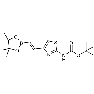 tert-Butyl (4-(2-(4,4,5,5-tetramethyl-1,3,2-dioxaborolan-2-yl)vinyl)thiazol-2-yl)carbamate|CS-0368720