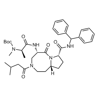 tert-Butyl ((R)-1-(((5S,8S,10aR)-8-(benzhydrylcarbamoyl)-3-(3-methylbutanoyl)-6-oxodecahydropyrrolo[1,2-a][1,5]diazocin-5-yl)amino)-1-oxopropan-2-yl)(methyl)carbamate|CS-0369365