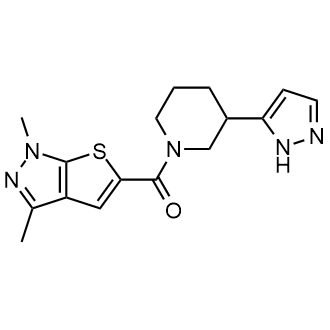 (3-(1H-Pyrazol-5-yl)piperidin-1-yl)(1,3-dimethyl-1H-thieno[2,3-c]pyrazol-5-yl)methanone|CS-0369624
