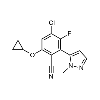 4-Chloro-6-cyclopropoxy-3-fluoro-2-(1-methyl-1H-pyrazol-5-yl)benzonitrile|CS-0369795