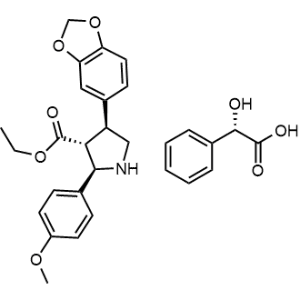(2R,3R,4S)-Ethyl 4-(benzo[d][1,3]dioxol-5-yl)-2-(4-methoxyphenyl)pyrrolidine-3-carboxylate (S)-2-hydroxy-2-phenylacetate|CS-0369994