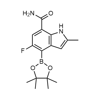 5-Fluoro-2-methyl-4-(4,4,5,5-tetramethyl-1,3,2-dioxaborolan-2-yl)-1H-indole-7-carboxamide|CS-0372342