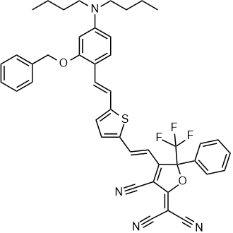 2-(4-((E)-2-(5-((E)-2-(Benzyloxy)-4-(dibutylamino)styryl)thiophen-2-yl)vinyl)-3-cyano-5-phenyl-5-(trifluoromethyl)furan-2(5H)-ylidene)malononitrile|CS-0373816