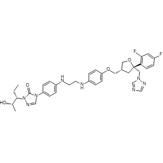 4-(4-((2-((4-(((3R,5R)-5-((1H-1,2,4-Triazol-1-yl)methyl)-5-(2,4-difluorophenyl)tetrahydrofuran-3-yl)methoxy)phenyl)amino)ethyl)amino)phenyl)-1-((2S,3S)-2-hydroxypentan-3-yl)-1H-1,2,4-triazol-5(4H)-one Posaconazole Impurity|CS-0376555