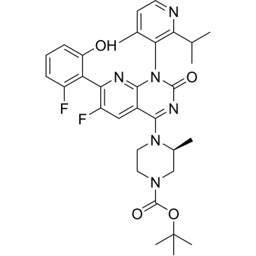 (3S)-tert-Butyl 4-(6-fluoro-7-(2-fluoro-6-hydroxyphenyl)-1-(2-isopropyl-4-methylpyridin-3-yl)-2-oxo-1,2-dihydropyrido[2,3-d]pyrimidin-4-yl)-3-methylpiperazine-1-carboxylate|CS-0376818