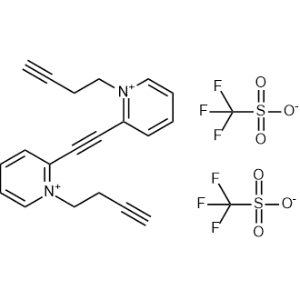 Mono(2,2'-(ethyne-1,2-diyl)bis(1-(but-3-yn-1-yl)pyridin-1-ium)) mono(trifluoromethanesulfonate)|CS-0379356