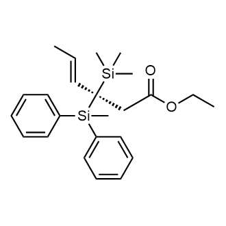 Ethyl (R,E)-3-(methyldiphenylsilyl)-3-(trimethylsilyl)hex-4-enoate|CS-0379652