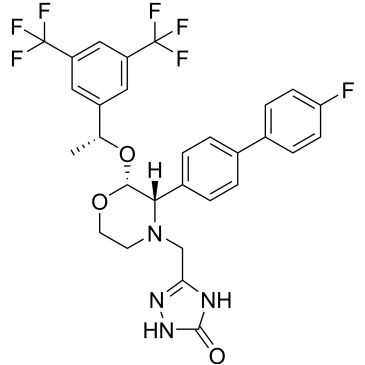 3-(((2R,3S)-2-((R)-1-(3,5-Bis(trifluoromethyl)phenyl)ethoxy)-3-(4'-fluoro-[1,1'-biphenyl]-4-yl)morpholino)methyl)-1H-1,2,4-triazol-5(4H)-one Aprepitant Impurity|CS-0379750