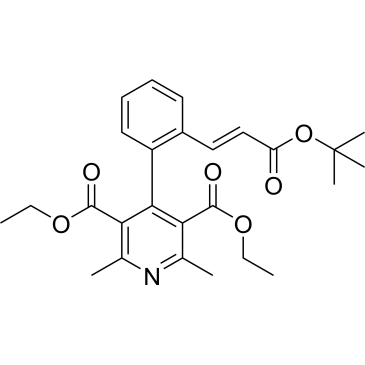 (E)-Diethyl 4-(2-(3-(tert-butoxy)-3-oxoprop-1-en-1-yl)phenyl)-2,6-dimethylpyridine-3,5-dicarboxylate Lacidipine Impurity|CS-0379751