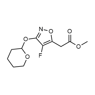 Methyl 2-(4-fluoro-3-((tetrahydro-2H-pyran-2-yl)oxy)isoxazol-5-yl)acetate|CS-0433233