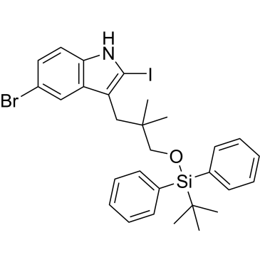 5-Bromo-3-(3-((tert-butyldiphenylsilyl)oxy)-2,2-dimethylpropyl)-2-iodo-1H-indole|CS-0433951