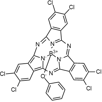 (T-4)-[2,3,9,10,16,17-Hexachloro-7,12:14,19-diimino-21,5-nitrilo-5H-tribenzo[c,h,m][1,6,11]triazacyclopentadecinato(2-)-κN22,κN23,κN24]phenoxyboron|CS-0435231