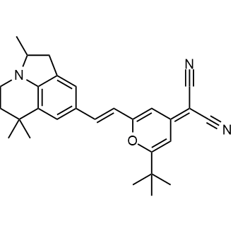 (E)-2-(2-(tert-Butyl)-6-(2-(2,6,6-trimethyl-2,4,5,6-tetrahydro-1H-pyrrolo[3,2,1-ij]quinolin-8-yl)vinyl)-4H-pyran-4-ylidene)malononitrile|CS-0435321