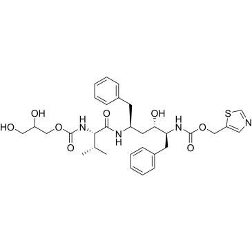 2,3-Dihydroxypropyl (3S,6S,8S,9S)-8-hydroxy-3-(1-methylethyl)-4,11-dioxo-6,9-bis(phenylmethyl)-13-(5-thiazolyl)-12-oxa-2,5,10-triazatridecanoate Ritonavir Impurity|CS-0437827