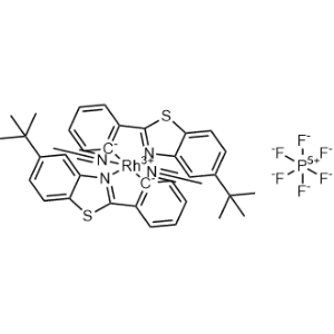 Rhodium(1+), bis(acetonitrile)bis[2-[5-(1,1-dimethylethyl)-2-benzothiazolyl-κN3]phenyl-κC]-, (OC-6-13)-, hexafluorophosphate(1-) 1:1|CS-0438838