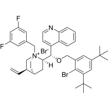 (1S,2R,4S,5R)-2-((S)-((2-Bromo-3,5-di-tert-butylbenzyl)oxy)(quinolin-4-yl)methyl)-1-(3,5-difluorobenzyl)-5-vinylquinuclidin-1-ium bromide|CS-0438875