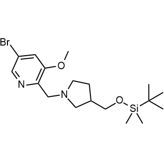 5-Bromo-2-((3-(((tert-butyldimethylsilyl)oxy)methyl)pyrrolidin-1-yl)methyl)-3-methoxypyridine|CS-0441761