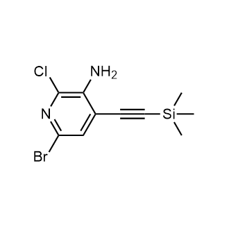 6-Bromo-2-chloro-4-((trimethylsilyl)ethynyl)pyridin-3-amine|CS-0442371