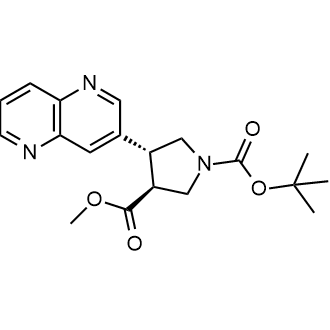 1-(Tert-butyl) 3-methyl (3S,4R)-4-(1,5-naphthyridin-3-yl)pyrrolidine-1,3-dicarboxylate|CS-0443506
