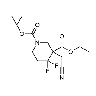 1-(Tert-butyl) 3-ethyl 3-(cyanomethyl)-4,4-difluoropiperidine-1,3-dicarboxylate|CS-0444787