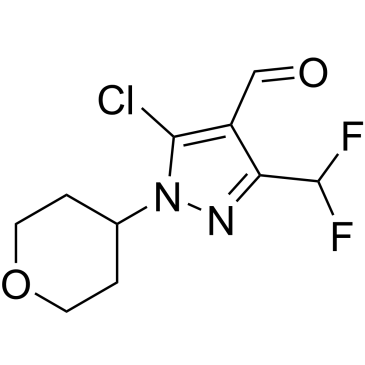 5-Chloro-3-(difluoromethyl)-1-(tetrahydro-2H-pyran-4-yl)-1H-pyrazole-4-carbaldehyde|CS-0448162