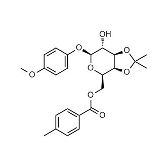 ((3AS,4R,6S,7R,7aR)-7-hydroxy-6-(4-methoxyphenoxy)-2,2-dimethyltetrahydro-4H-[1,3]dioxolo[4,5-c]pyran-4-yl)methyl 4-methylbenzoate