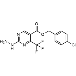 4-Chlorobenzyl 2-hydrazinyl-4-(trifluoromethyl)pyrimidine-5-carboxylate|CS-0448647