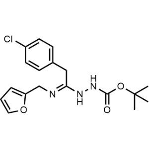 Tert-butyl 2-(2-(4-chlorophenyl)-1-((furan-2-ylmethyl)imino)ethyl)hydrazine-1-carboxylate|CS-0449191