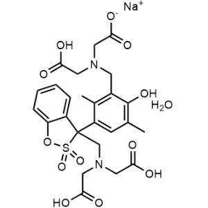 Sodium N-(3-(3-((bis(carboxymethyl)amino)methyl)-2,2-dioxido-3H-benzo[d][1,2]oxathiol-3-yl)-6-hydroxy-2,5-dimethylbenzyl)-N-(carboxymethyl)glycinate hydrate|CS-0450660