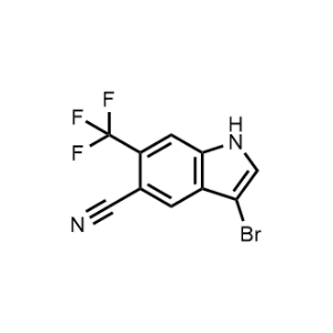 3-Bromo-6-(trifluoromethyl)-1H-indole-5-carbonitrile|CS-0452900