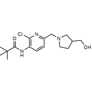 N-(2-chloro-6-((3-(hydroxymethyl)pyrrolidin-1-yl)methyl)pyridin-3-yl)pivalamide|CS-0453700