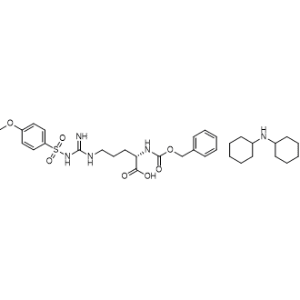 L-Ornithine, N5-[imino[[(4-methoxyphenyl)sulfonyl]amino]methyl]-N2-[(phenylmethoxy)carbonyl]-, compd. with N-cyclohexylcyclohexanamine 1:1|CS-0453964