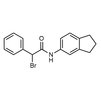 2-Bromo-N-(2,3-dihydro-1H-inden-5-yl)-2-phenylacetamide|CS-0456616
