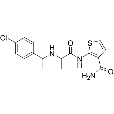 2-(2-((1-(4-Chlorophenyl)ethyl)amino)propanamido)thiophene-3-carboxamide|CS-0457044