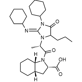 (2S,3aS,7aS)-1-((2S)-2-((Z)-3-Cyclohexyl-2-(cyclohexylimino)-4-oxo-5-propylimidazolidin-1-yl)propanoyl)octahydro-1H-indole-2-carboxylic acid Perindopril Impurity|CS-0460110