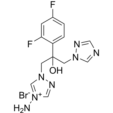 4-Amino-1-(2-(2,4-difluorophenyl)-2-hydroxy-3-(1H-1,2,4-triazol-1-yl)propyl)-1H-1,2,4-triazol-4-ium bromide Efinaconazole Impurity|CS-0460228